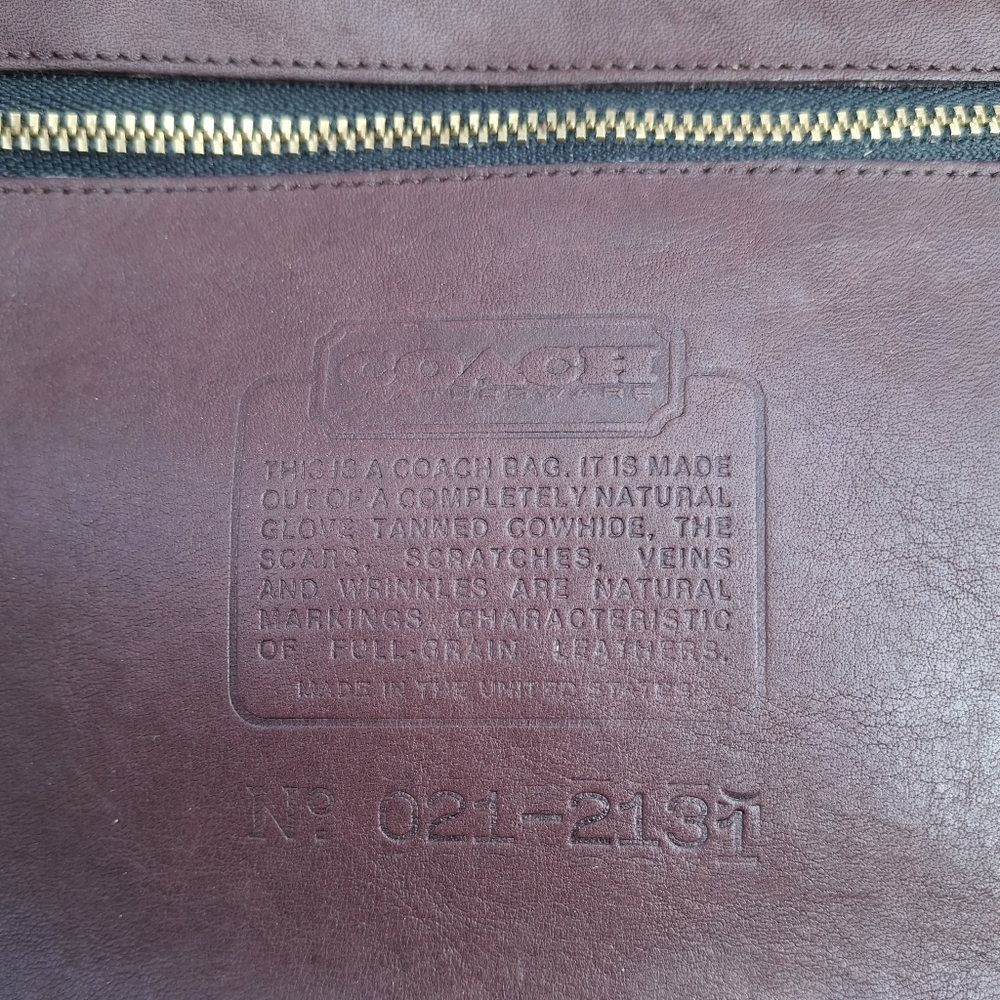 Vintage Coach Carlyle Mahogany Glove Tanned Leather Shoulder Crossbody Bag #9854 - Picture 11 of 13